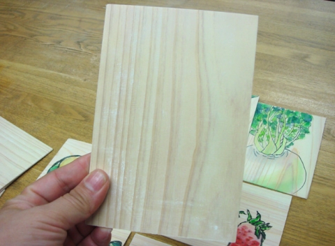 木製ひのき　檜葉書　はがき