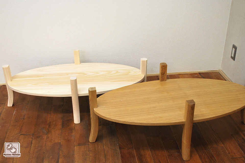 既存のテーブルの脚と同じに　高さは少し低くに　NO1604035