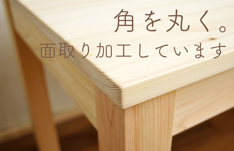 角を3Rで面取り加工しています。
