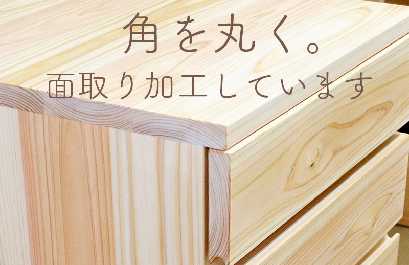 角を3Rで面取り加工しています。