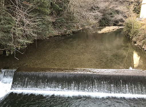 ひのき工場の脇を流れる川２