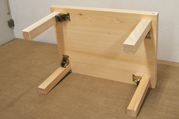 天板厚み45mmの文机（ミニテーブル）折りたたみ足1401048