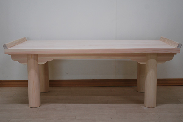 ひのき飾りのついたローテーブル　リビングテーブル　2203043-1
