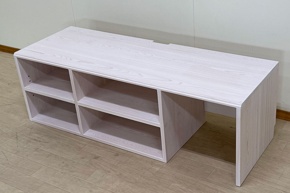 ひのき白塗装仕上げのテレビ台幅130cm 2501057