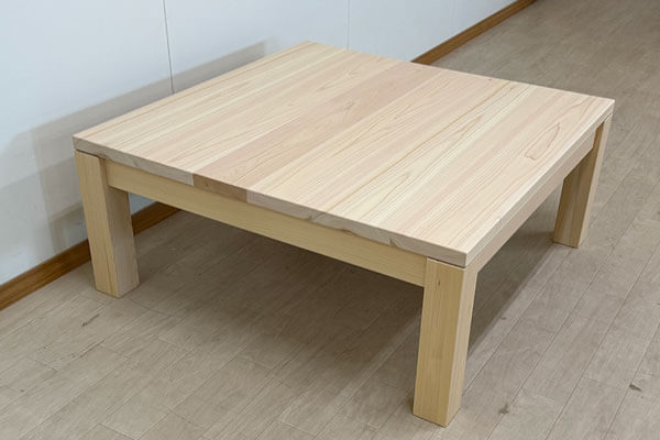 無垢ひのき こたつ90cm×90cm