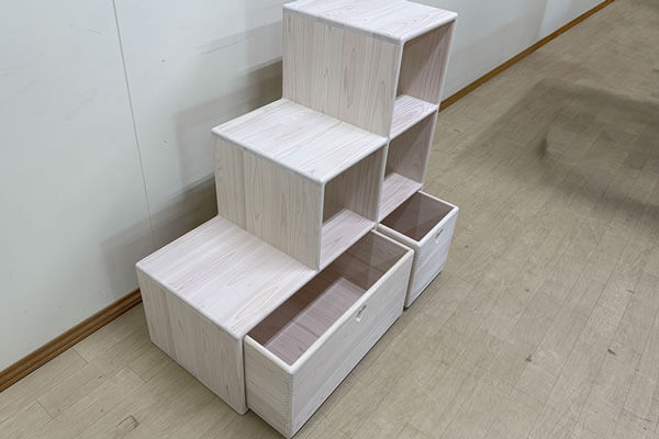 ロフトベッドや二段ベッドに使える登れる階段｜可愛いハート柄デザイン 2508017