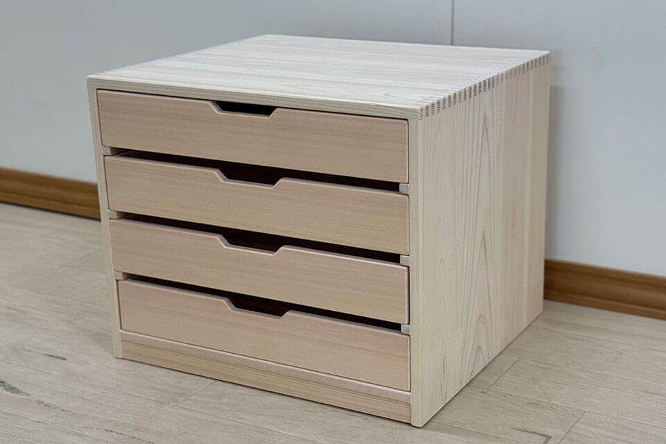 ひのき材で製作した書類収納箱｜両面から使えるシンプルな書類箱 2508033