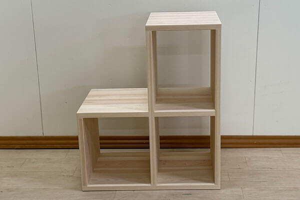 ひのき階段2段高さ60cm 吊棚が近くなる 2509014