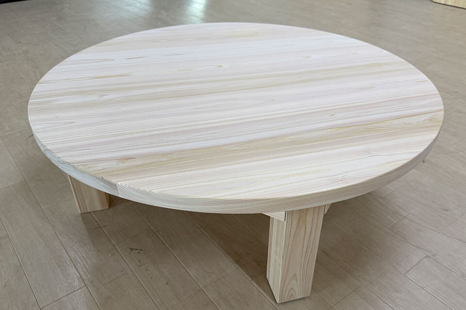 国産ひのきローテーブル(座卓・円形)2510004