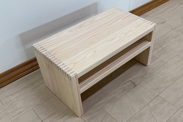 ひのき踏み台 下に靴入れたい 高さ20cm 2505009(踏み台・玄関踏み台)