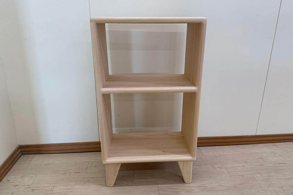 ひのきオープンラック2段 高さ70cm 2601021 | オーダー家具製作品のご