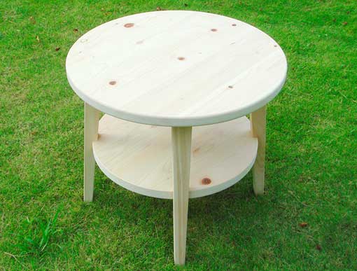 ２段の丸テーブル（花台）