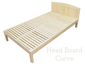 ひのきベッド　ヘッドボード有　ヘッドカーブタイプ