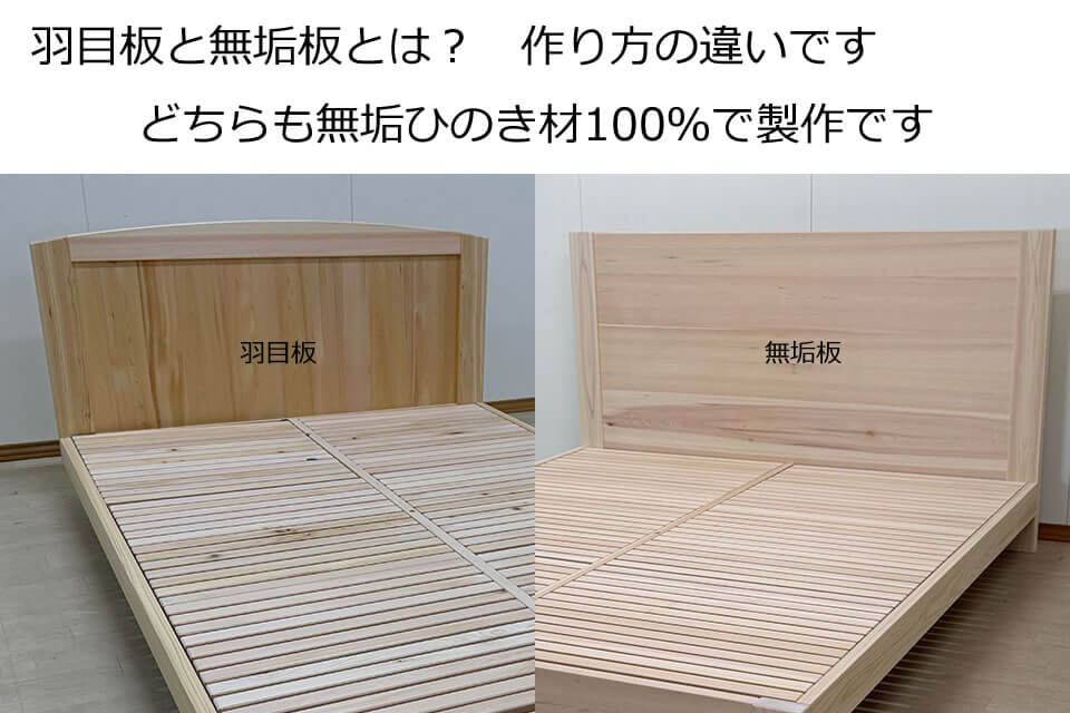 無垢ひのき　無垢板と羽目板について
