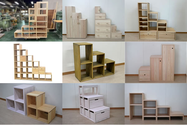 ヒノキ・ワークス製作事例　オーダー階段