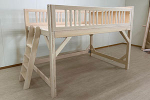 ダブルサイズのロフトベッド下高さ100cmクローゼット　2409036