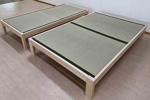 畳ベッドセミダブル・ダブルサイズの場合、畳を2枚使います